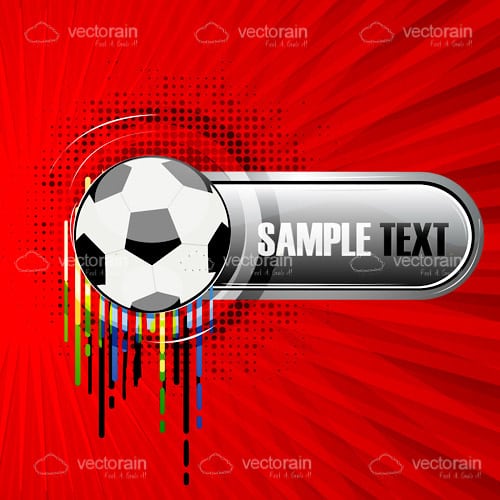 Abstract Football Logo with Sample Text